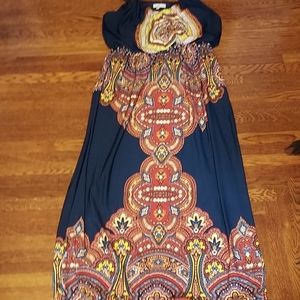 Charlotte Russe Navy Pattern Dress